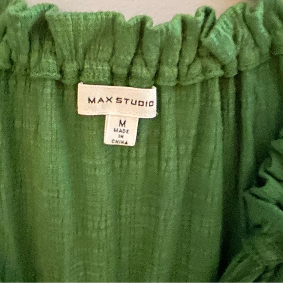 Max Studio Emerald Green Ruffled Dress - Picture 3 of 3